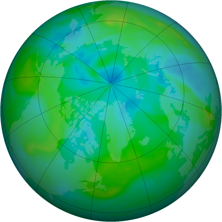 Arctic ozone map for 01 September 2006